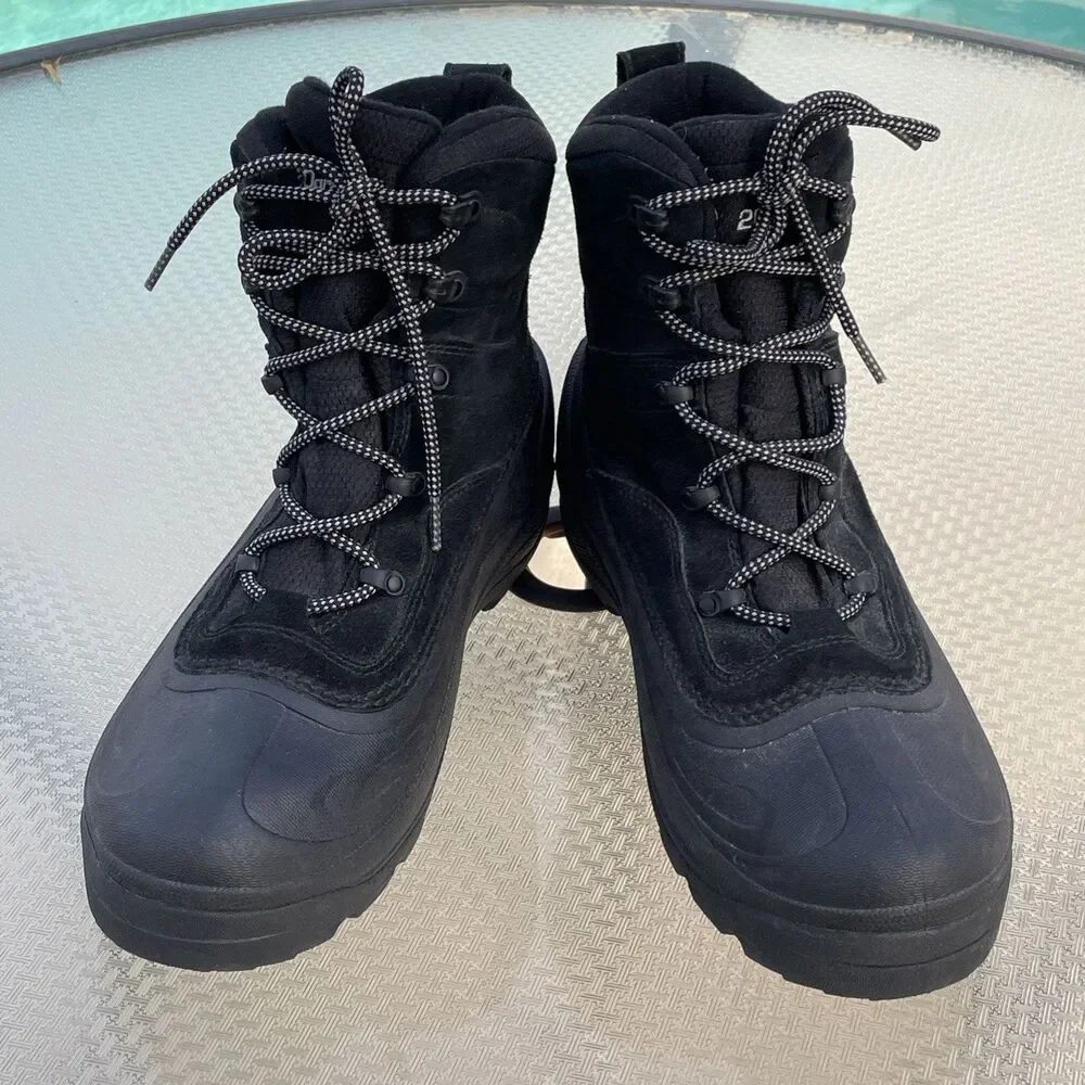 Columbia 200 Grams black winter boots - Mens Size: 10 - Leather Upper - Rubber